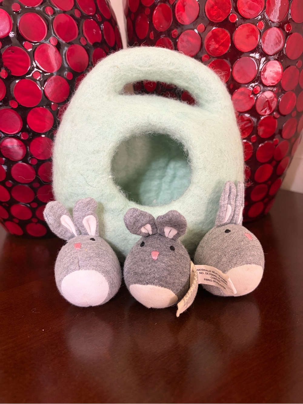 Lovevery Bunnies in a Felt Burrow from The Babbler Play Kit